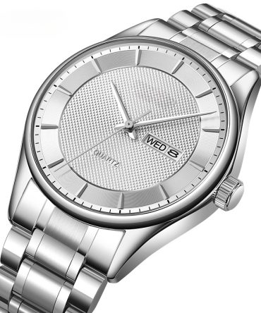 Watches With Silver Band Luxury Original Watch Minimalist Stainless Steel Band Calendar Date Watches